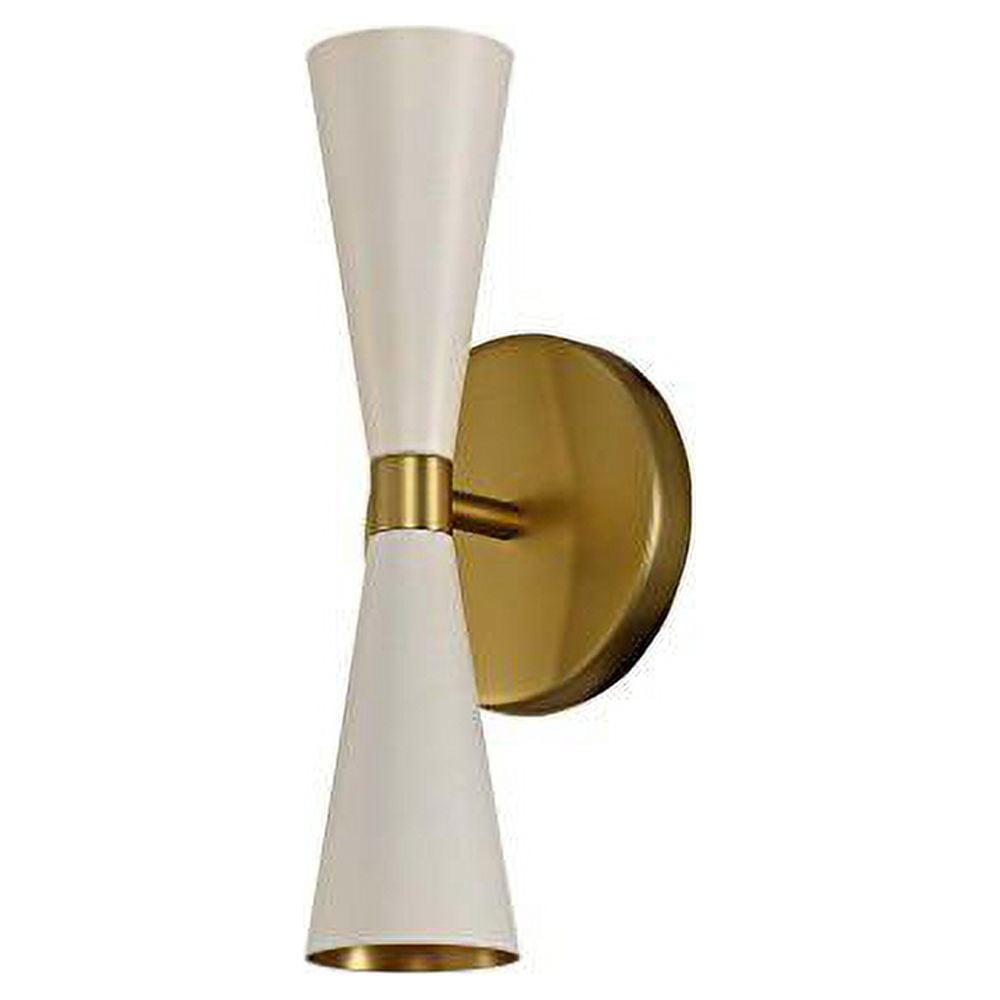 Milo Vintage Brass Dual LED Mid-Century Wall Sconce