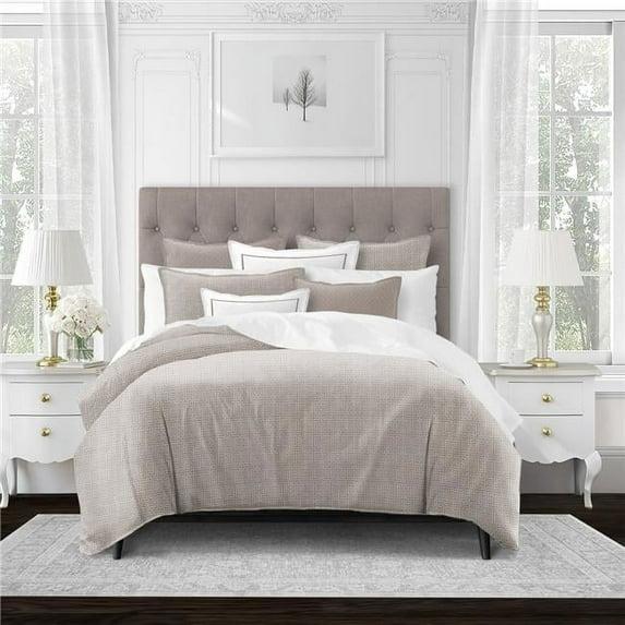 6ix Tailors BIS-TAN-CVT-QN-5PC Bishop Tan Queen Coverlet & 2 Pillow Shams Set - 5 Piece