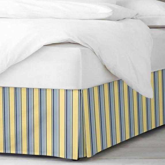 6ix Tailors Fine Linens Gino Stripe Cotton Tailored Bed Skirt