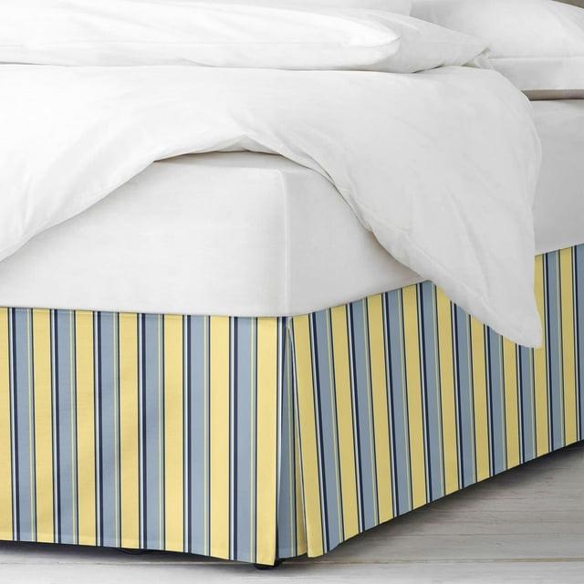 6ix Tailors Fine Linens Gino Stripe Cotton Tailored Bed Skirt