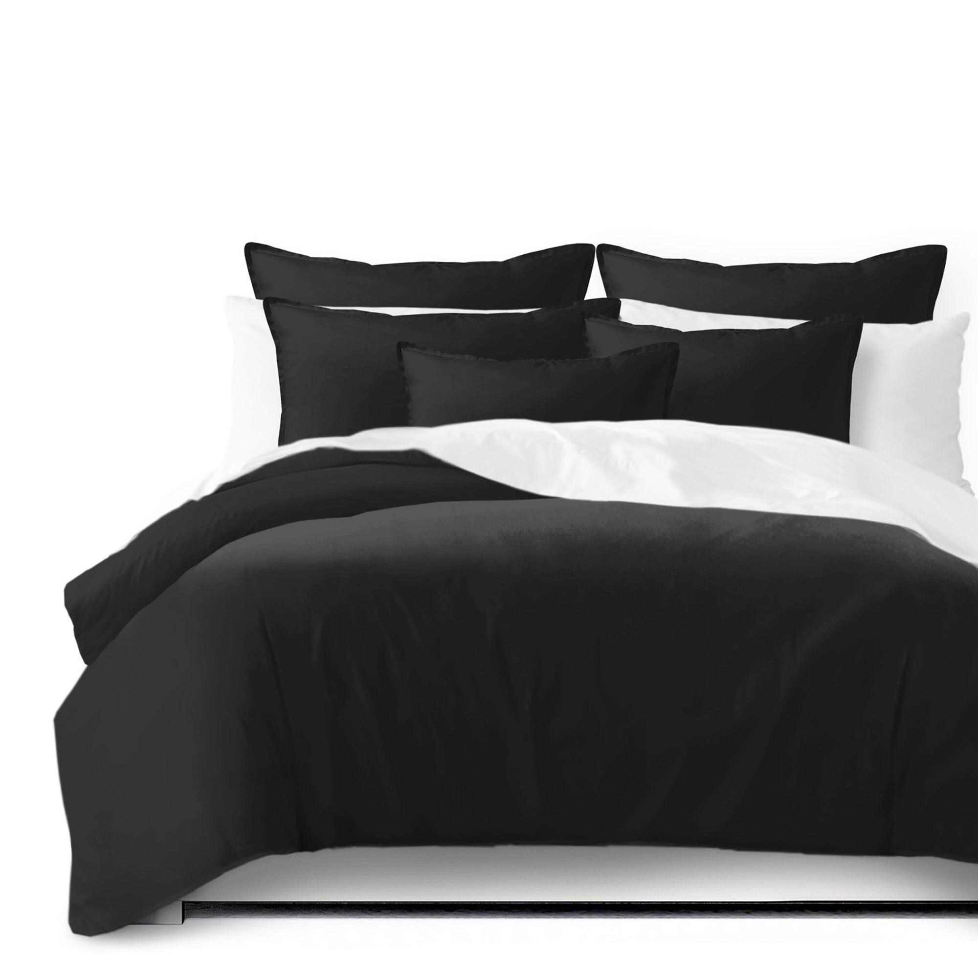 6ix Tailors Marcus Black Comforter and Pillow Sham(s) Set Full