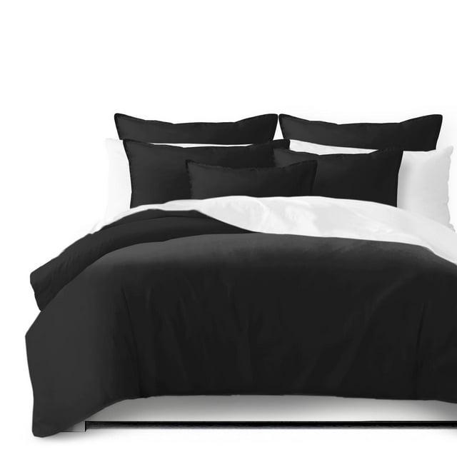 6ix Tailors Marcus Black Comforter and Pillow Sham(s) Set Full