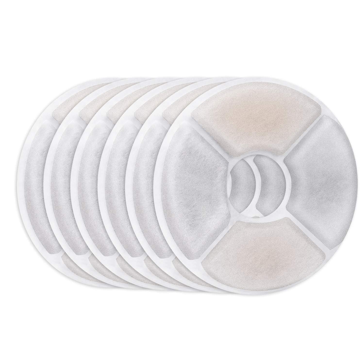 Wonder Creature Cat Water Fountain Replacement Filter for Stainless Steel Top Fountain, 6 Carbon Filters Pack, Cat Fountain Pet Water Fountain Activated Carbon Filter