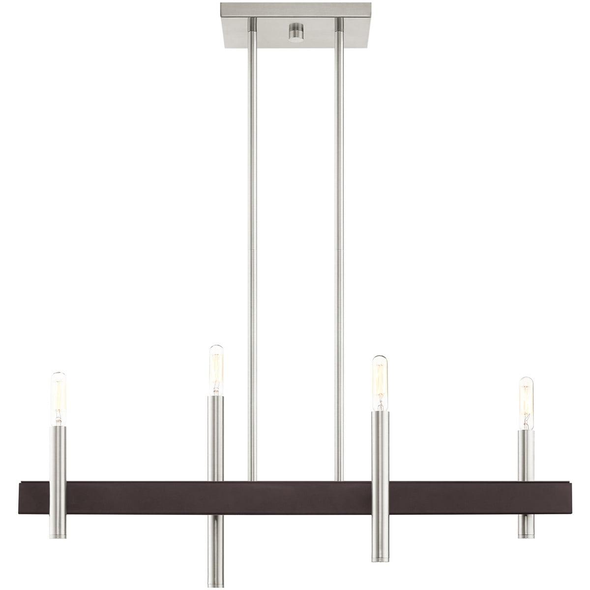 Livex Lighting Helsinki 4 - Light Chandelier in  Brushed Nickel