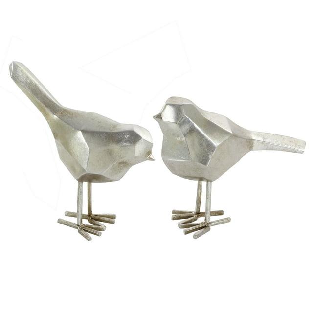 Polystone Bird Decorative Sculpture with Origami Accents
