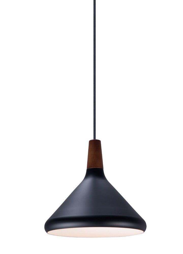 Maxim Lighting Nordic - 7" One Light Pendant, Walnut/Black Finish