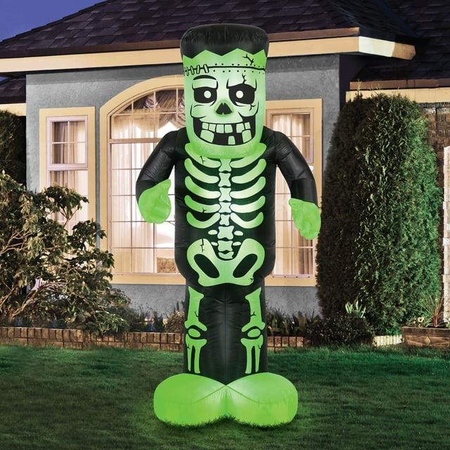 Occasions 7' INFLATABLE SKELETON MONSTER, 3 ft Tall, Multicolored