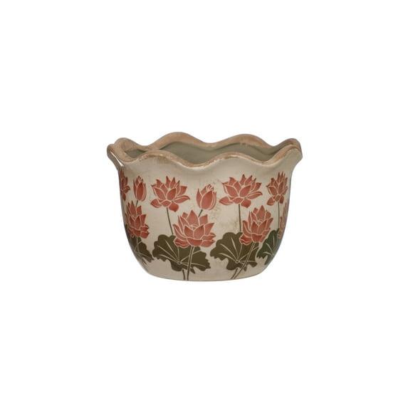 7" Large Lotus Ceramic Planter by Ashland® - Spring Home Decor