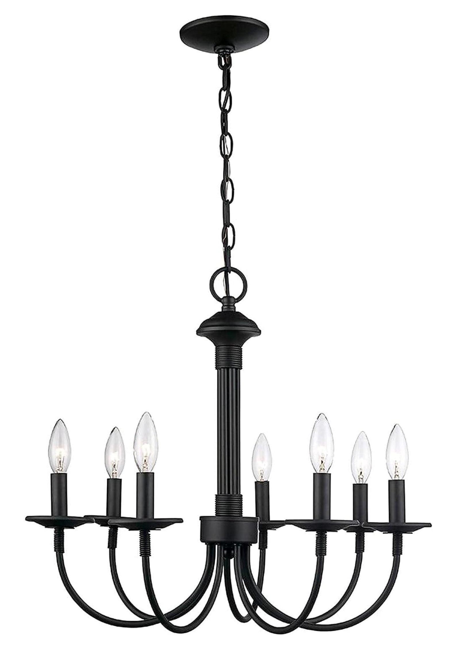 Oil Rubbed Bronze 7-Light Candle Chandelier with Chain