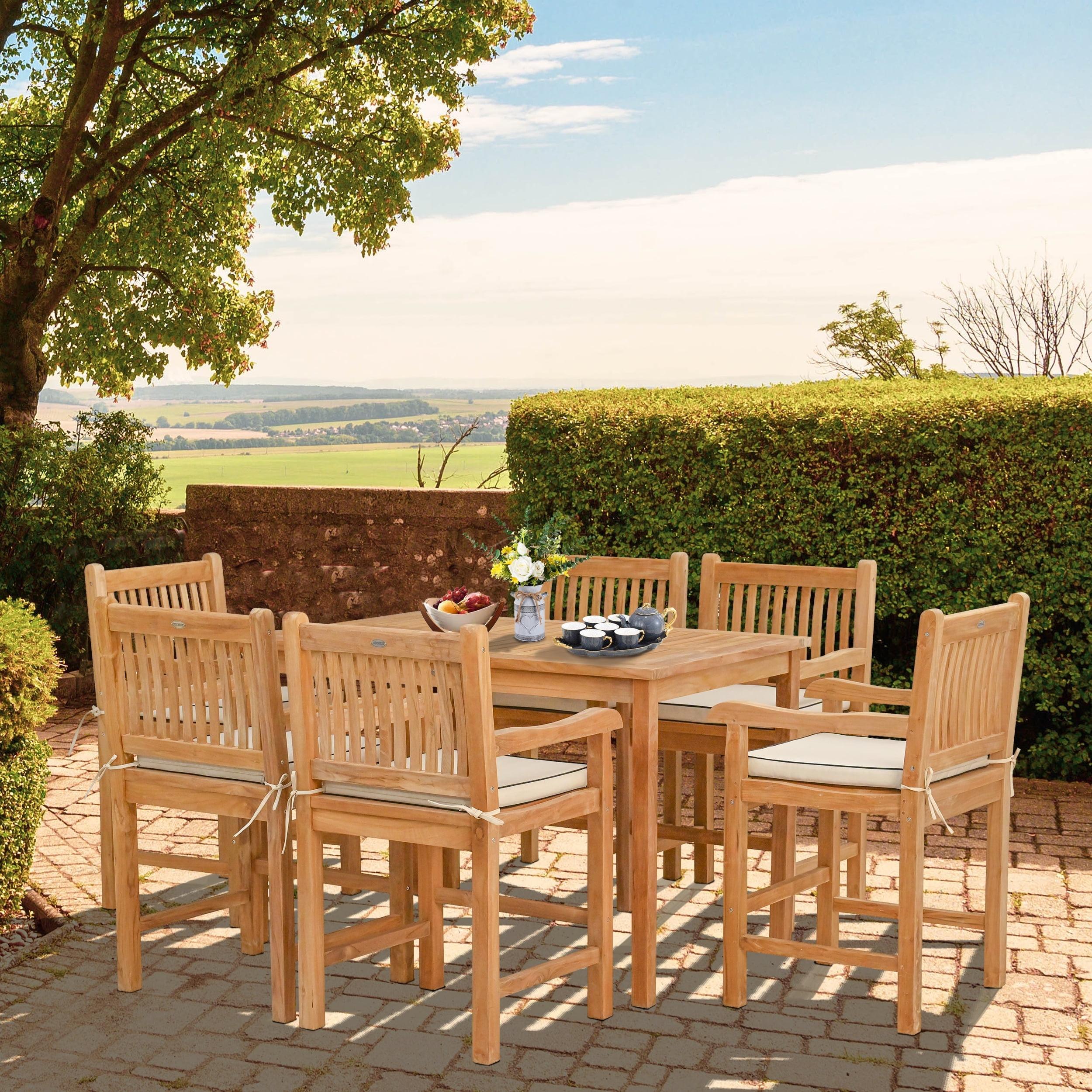 6 - Person Rectangular Outdoor Dining Set with Cushions