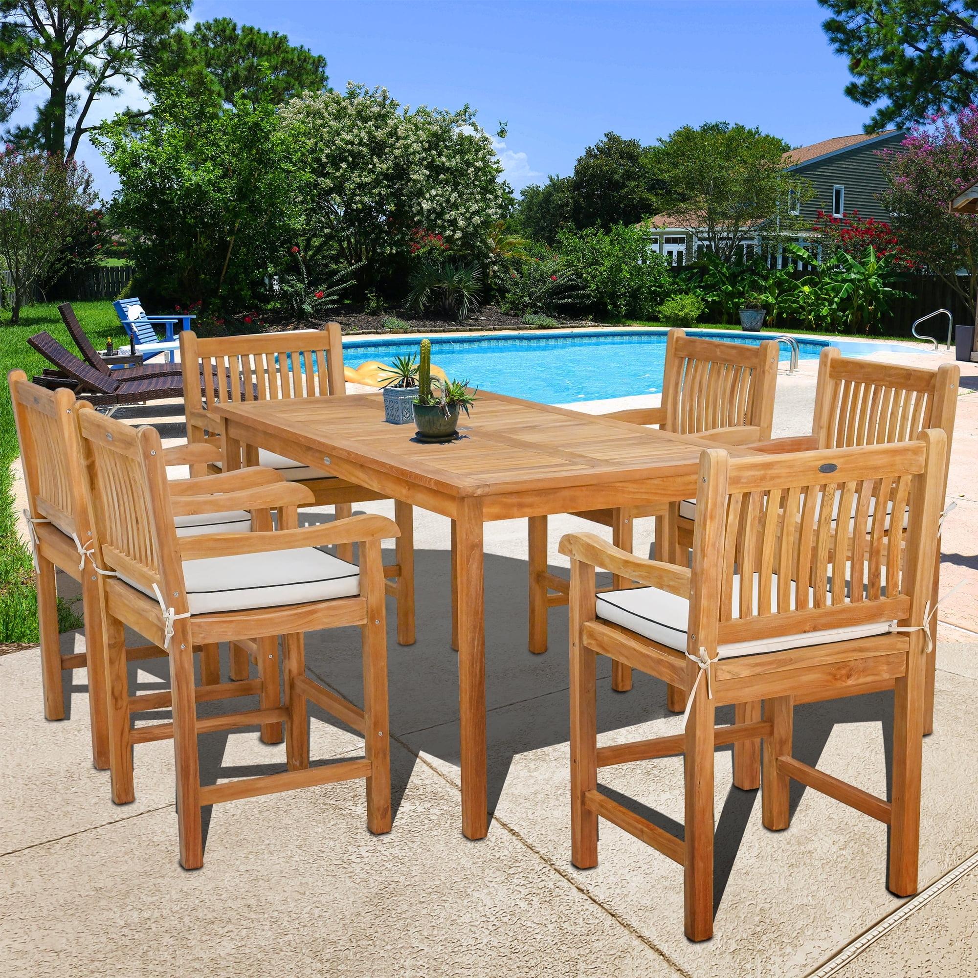 6 - Person Rectangular Outdoor Dining Set with Cushions