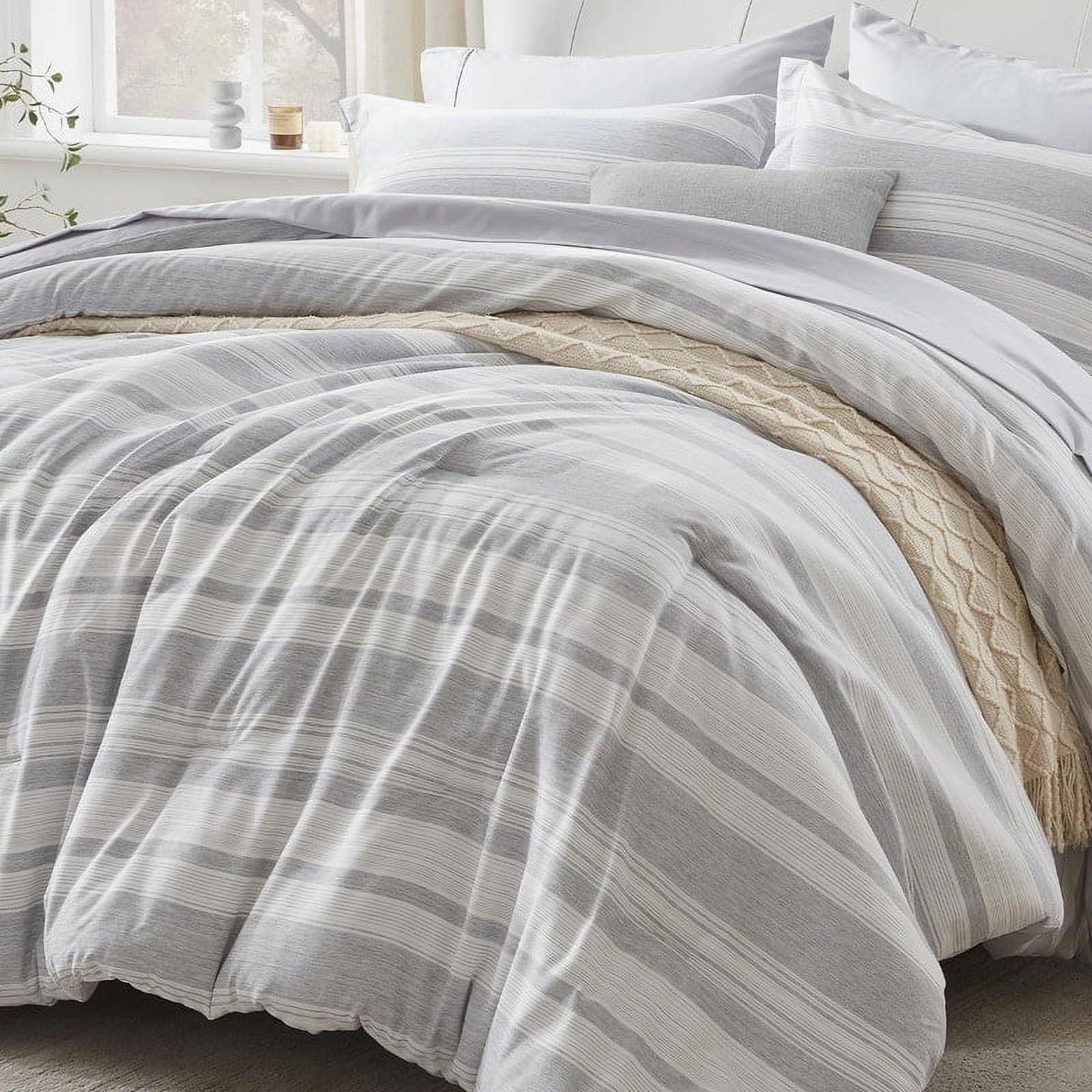 7 Pieces Comforter Set for All Seasons Grey - Queen