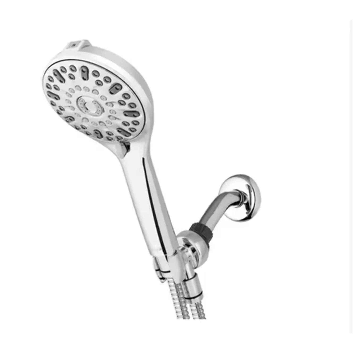 Chrome 7-Spray Wall Mount Handheld Shower Head