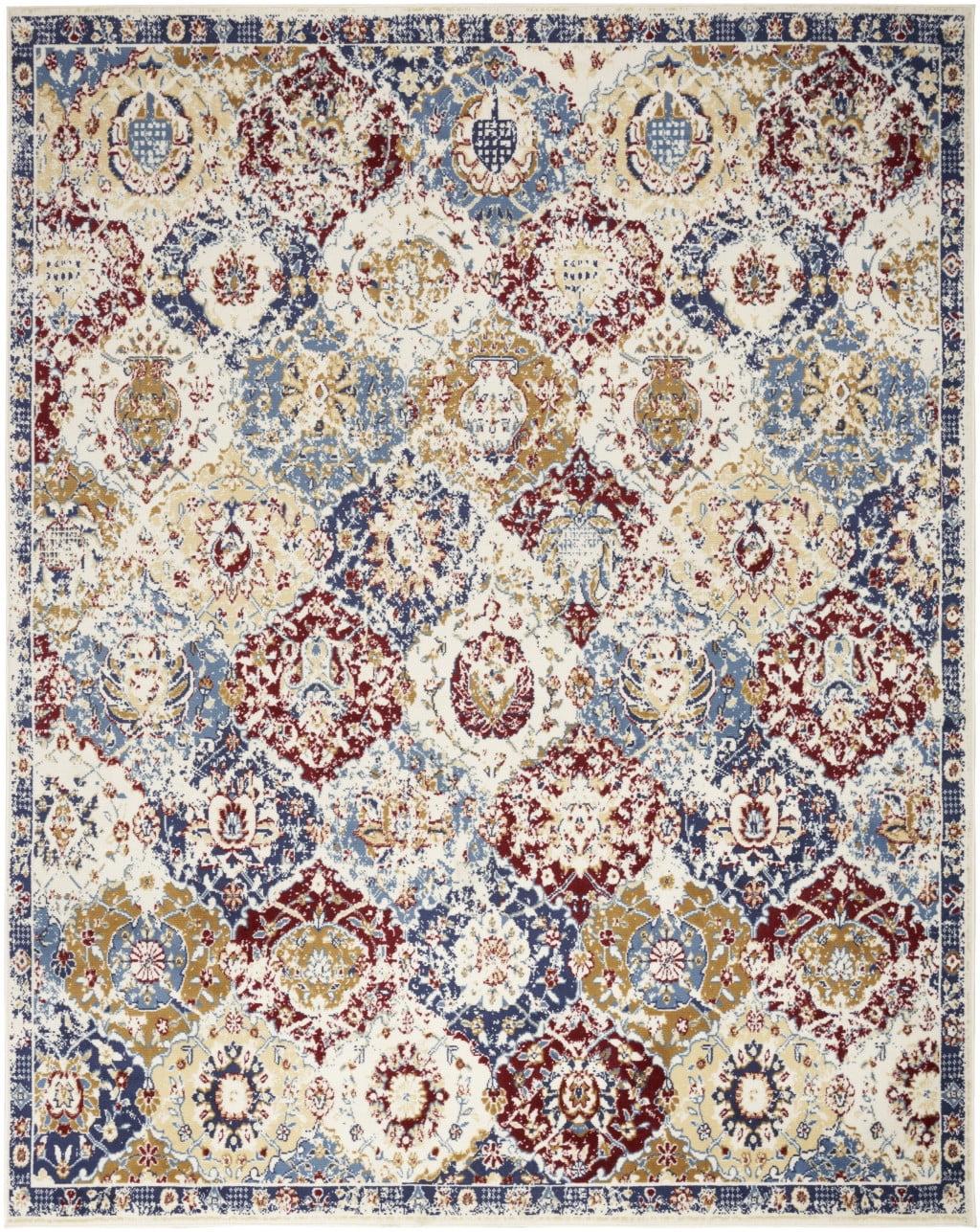 Multicolor Bohemian Charm Rectangular 7' x 10' Synthetic Area Rug