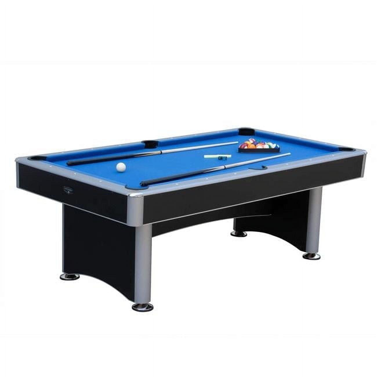 Maverick II 7-Foot Black and Blue Pool Table with Table Tennis Top