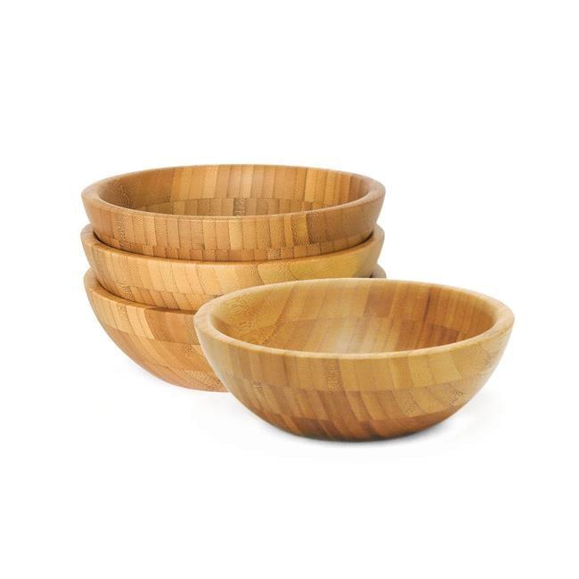Lipper Bamboo Salad Bowl, Small, Set Of 4