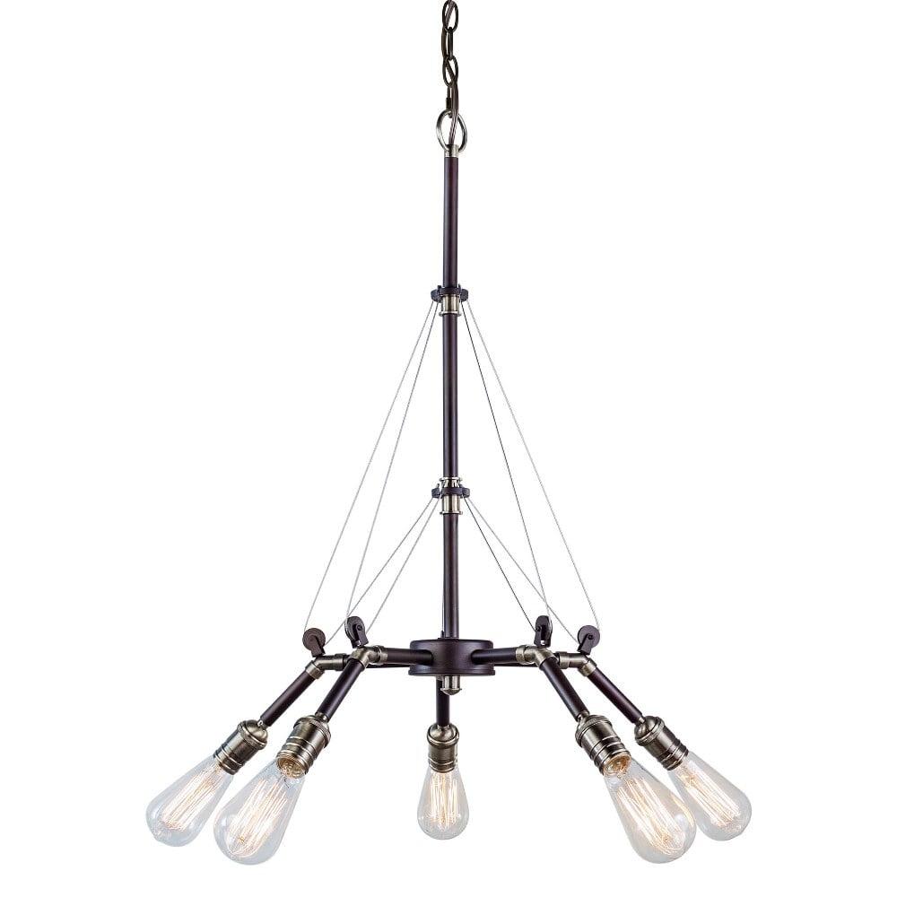 7063-05-32-Forte Lighting-Essy - 5 Light Chandelier-28 Inches Tall and 26 Inches Wide     -Traditional Installation