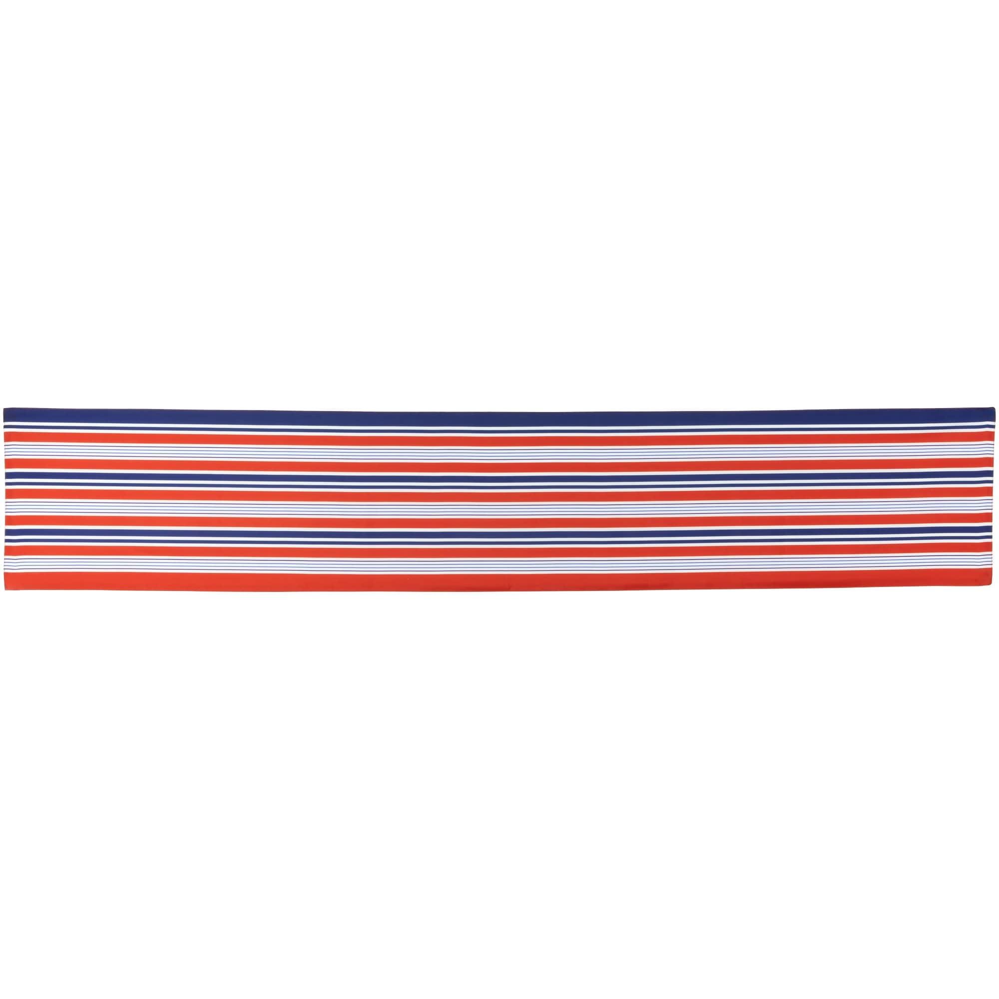 Northlight 71" Red, White and Blue Americana Striped Table Runner