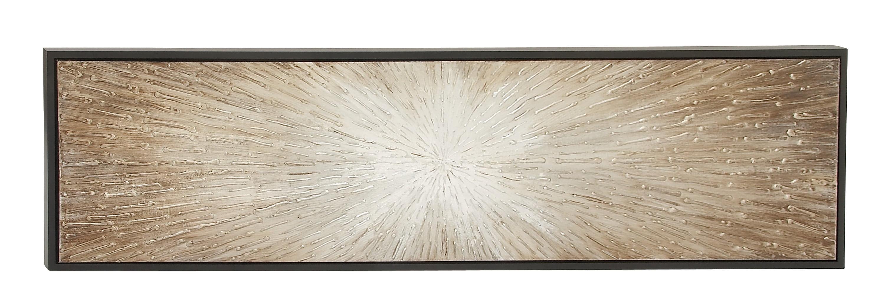 71" x 20" Radial Starburst Framed Wall Art with Black Frame, by DecMode