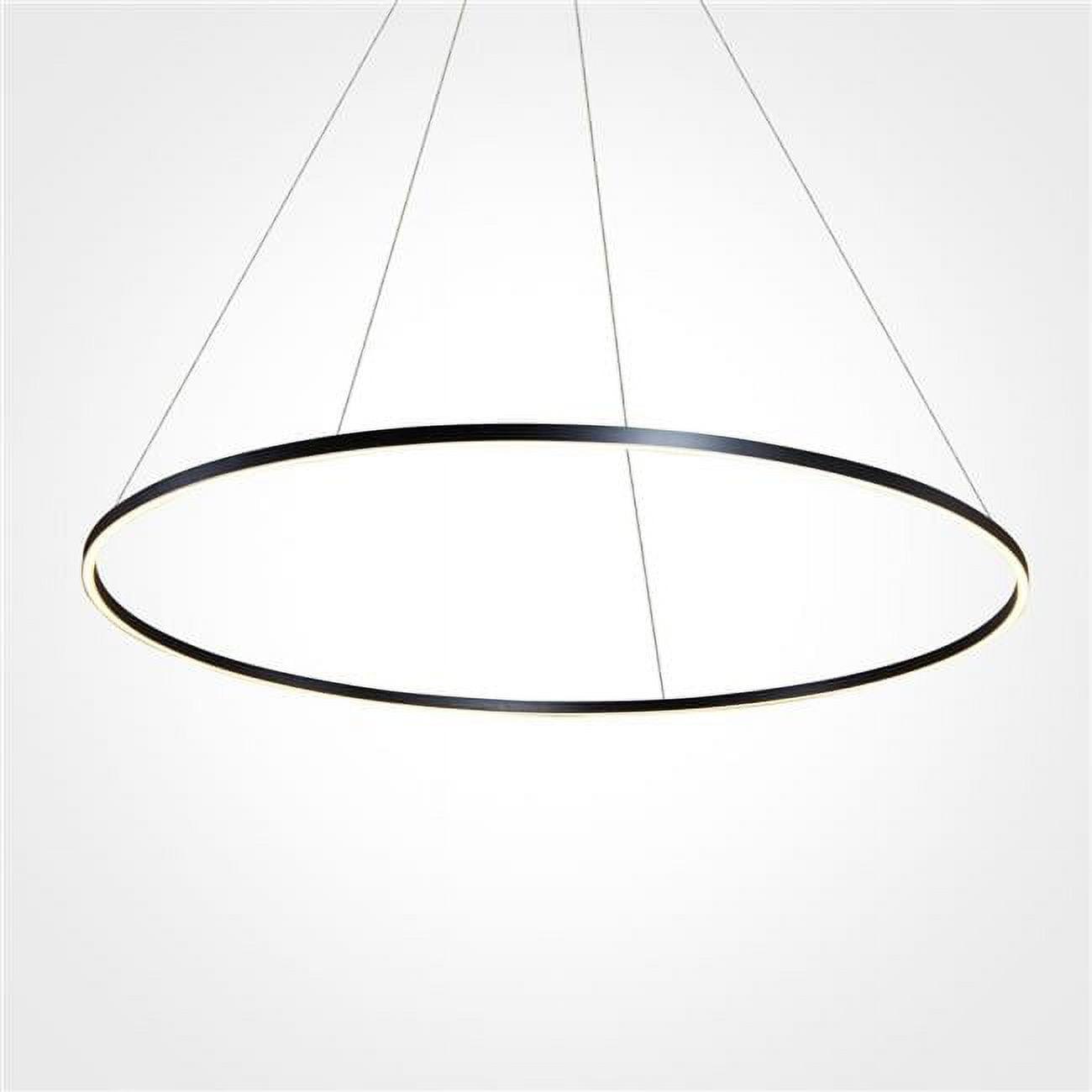 Tania 72" 109W LED Black Circular Chandelier