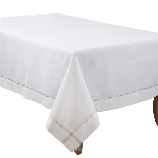 Saro Lifestyle Luxurious Tablecloth with Intricate Embroidery, 72"x160", Gold