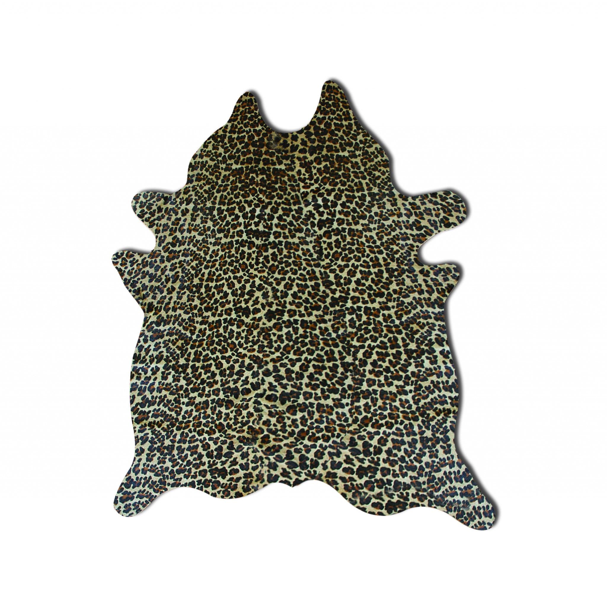 72" x 84" Leopard, Cowhide - Rug