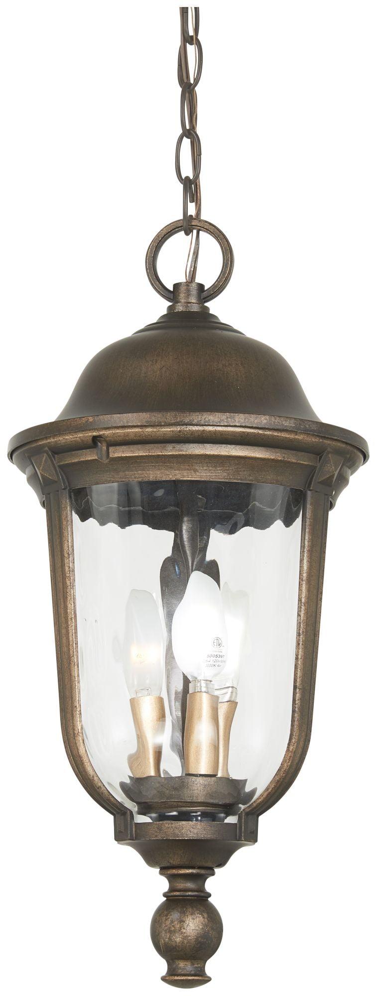 Havenwood Tauira Bronze & Alder Silver 3-Light Outdoor Hanging Lantern