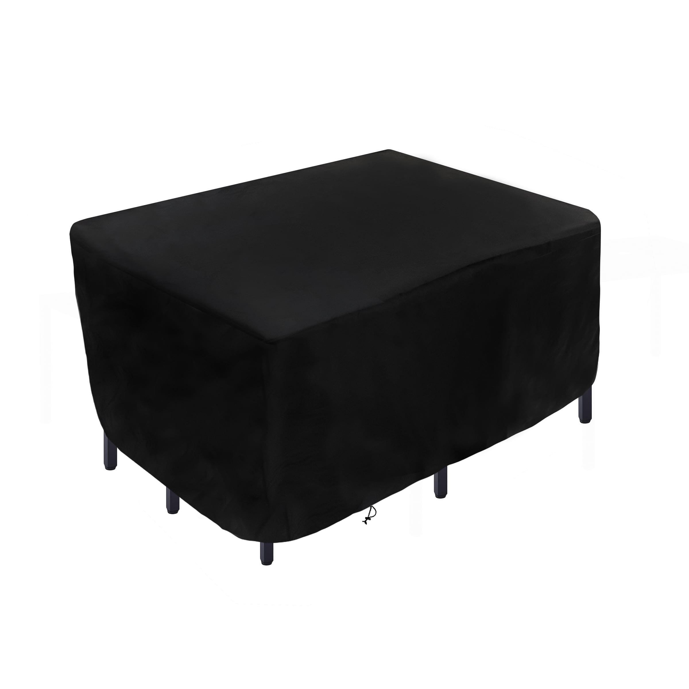 74" Black Waterproof Polyester Patio Furniture Cover