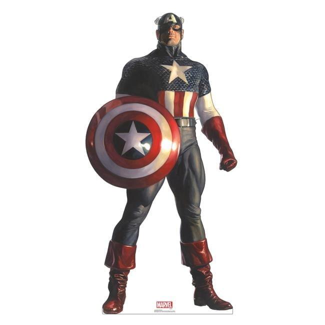 74 x 37 in. Captain America - Marvel Contest of Champions Game Cardboard Standup