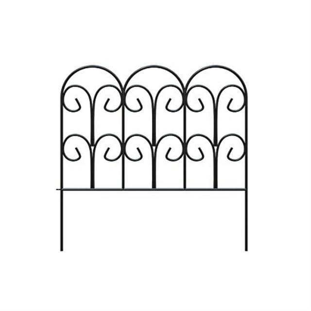 7470933 EDGING SCROLL FENCE 18"" Panacea 18 in. L X 18 in. H Steel Black Scroll Garden Edging (Pack of 1)