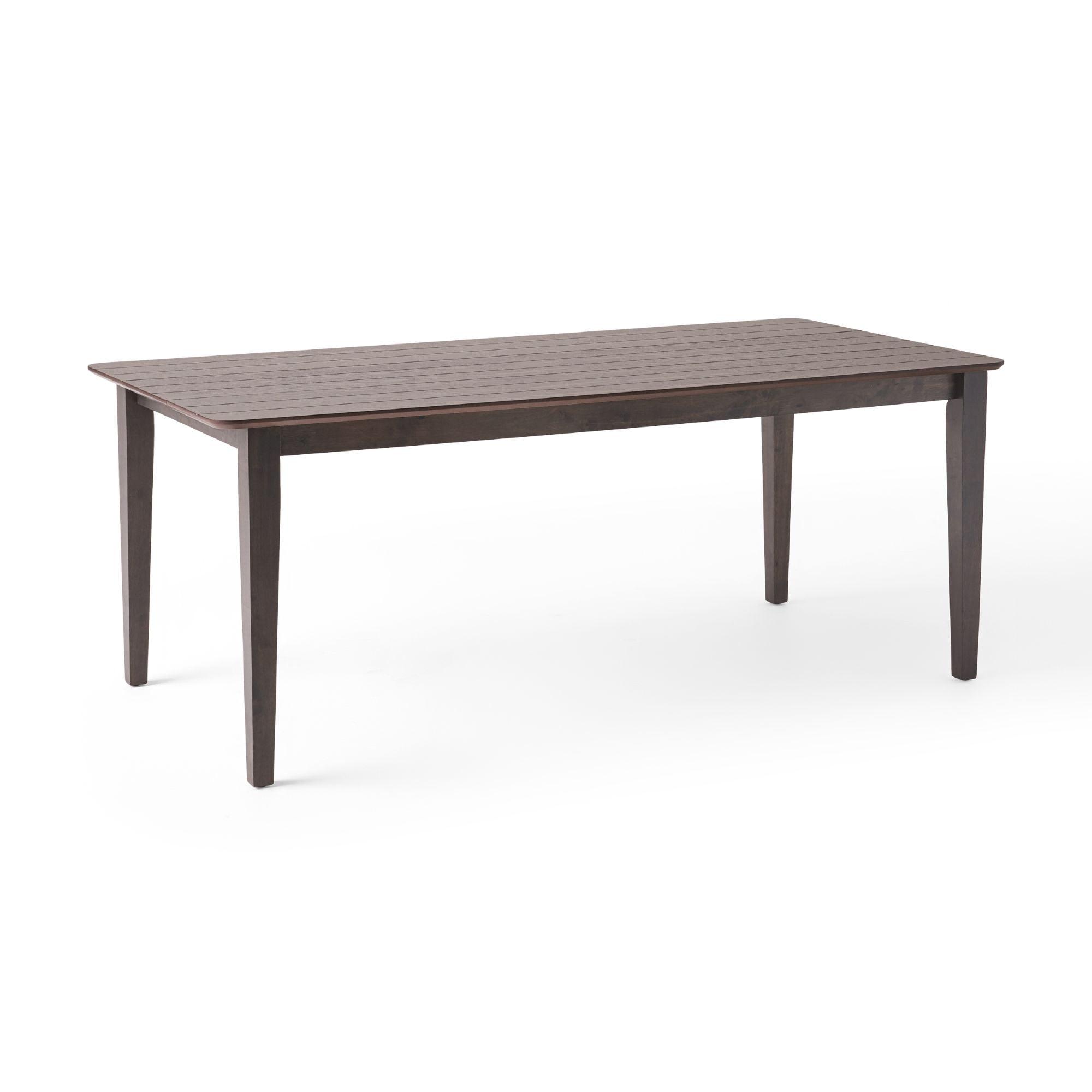 Contemporary Handcrafted Gray Wood Rectangular Dining Table for Eight