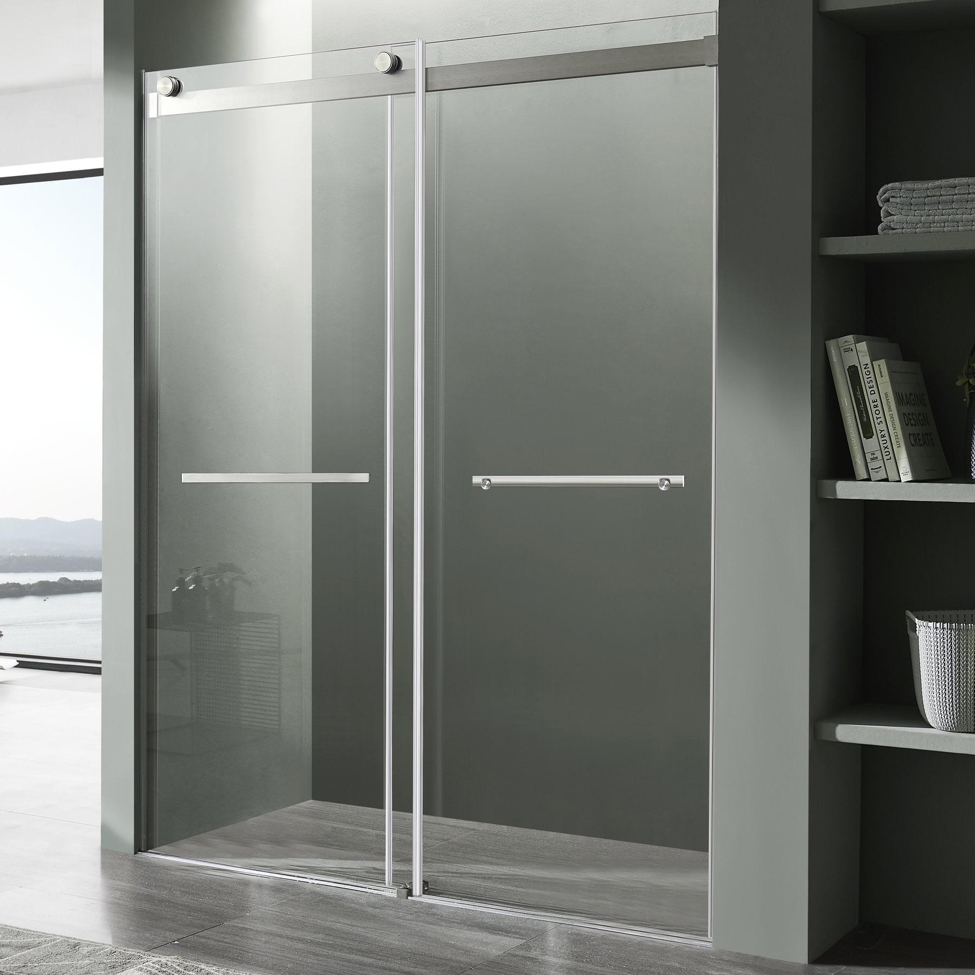 Kahn 60" W x 76" H Double Sliding Frameless Shower Door