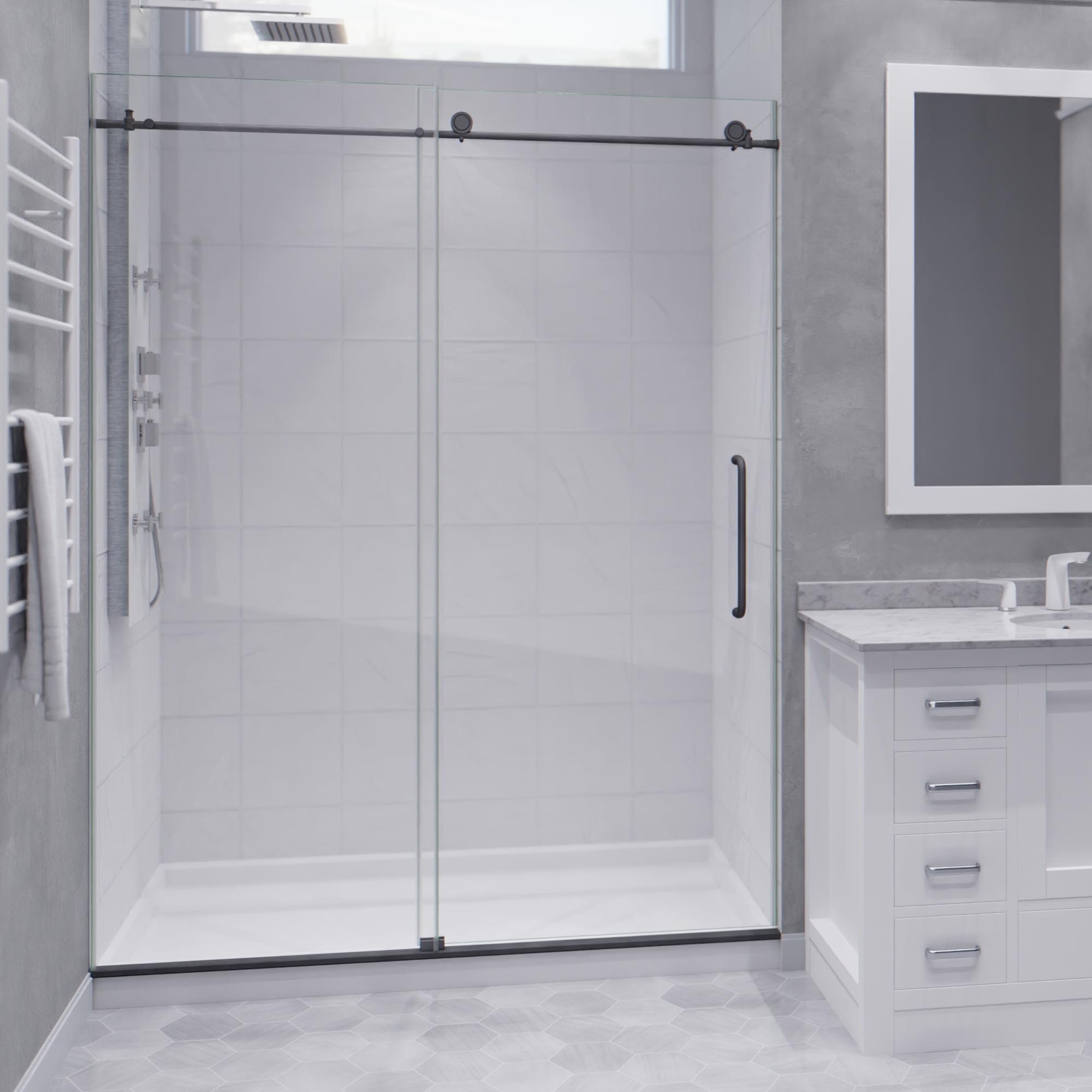 60” W x 76” H Sliding Frameless Shower Door