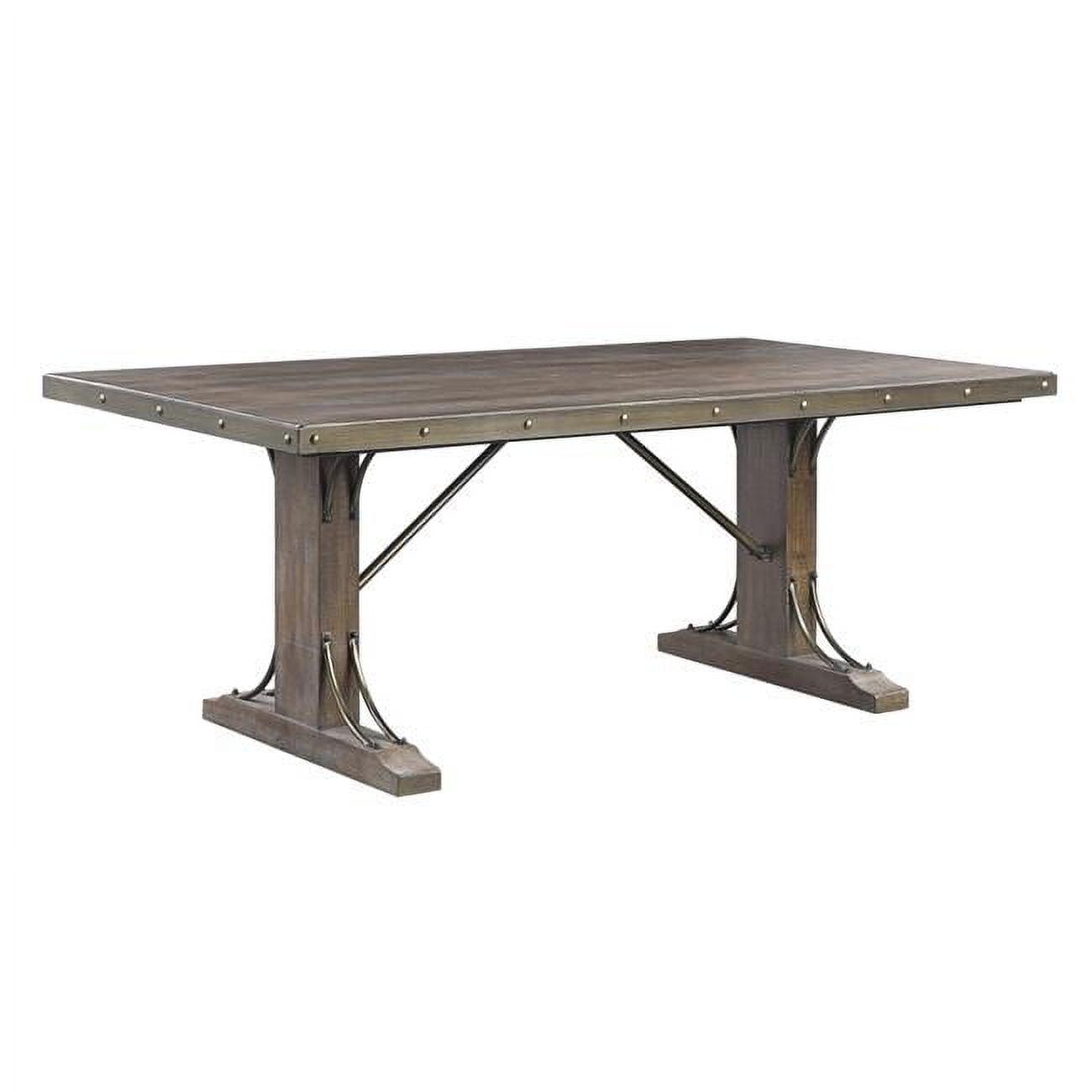 Raphaela 78" Reclaimed Wood Extendable Dining Table in Weathered Cherry