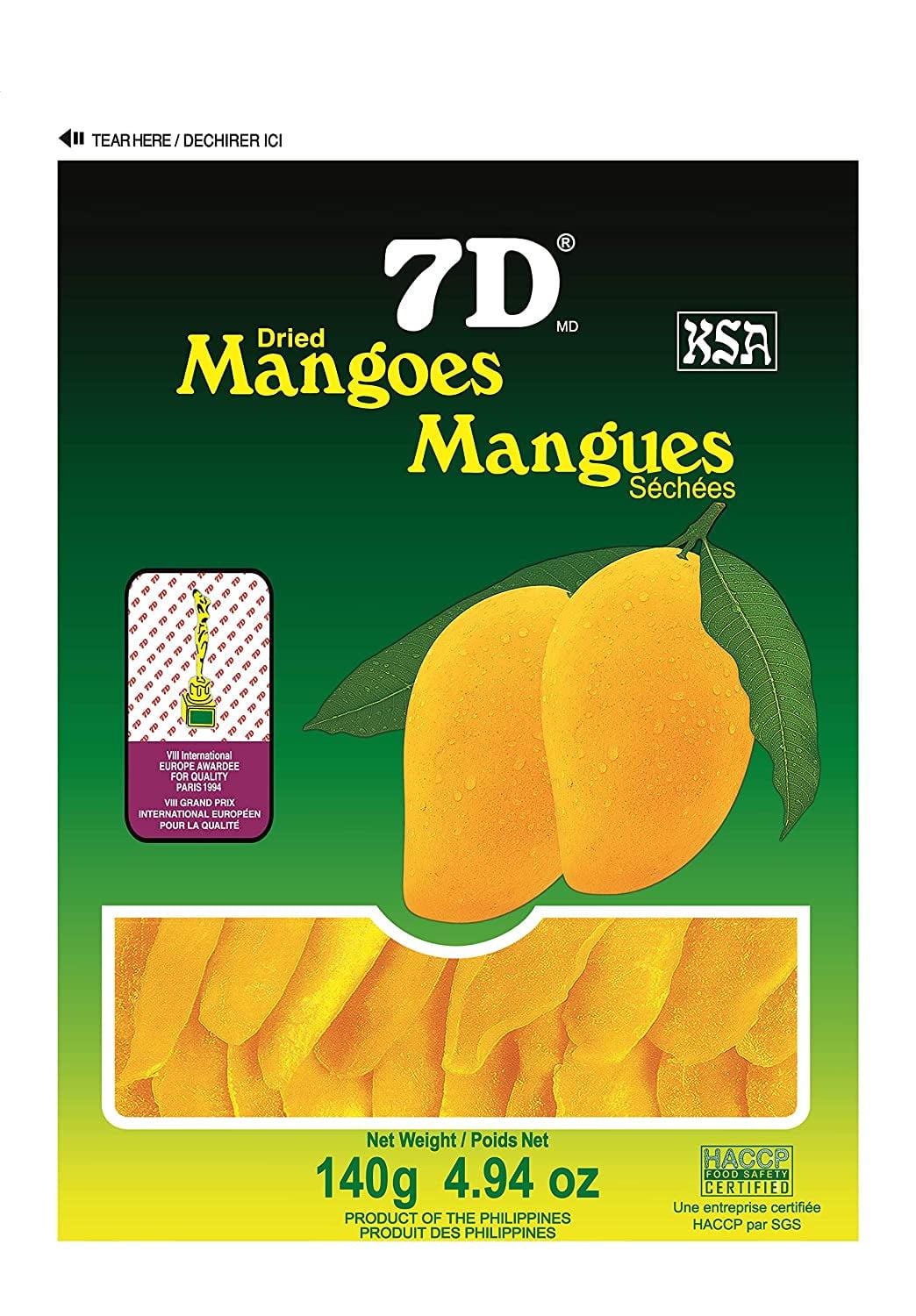 7D Dried Mangoes 140 Gram 5 Pack