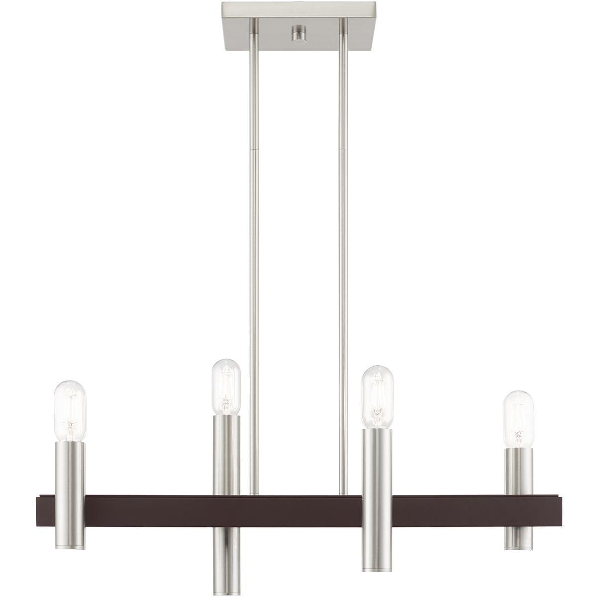 Livex Lighting Helsinki 4 - Light Chandelier in  Brushed Nickel