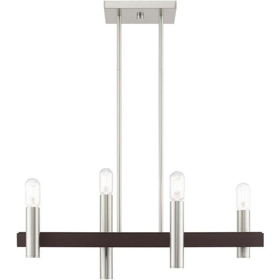 Livex Lighting Helsinki 4 - Light Chandelier in  Brushed Nickel