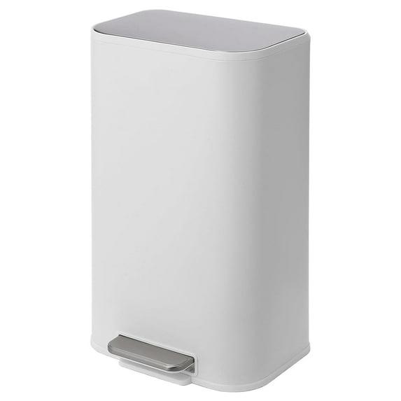 Kitchen Trash Can, 8 Gallon Stainless Steel Garbage Can With Soft Close Lid & Removable Inner Bucket, Step On Waste Bin for Home Office Living Room