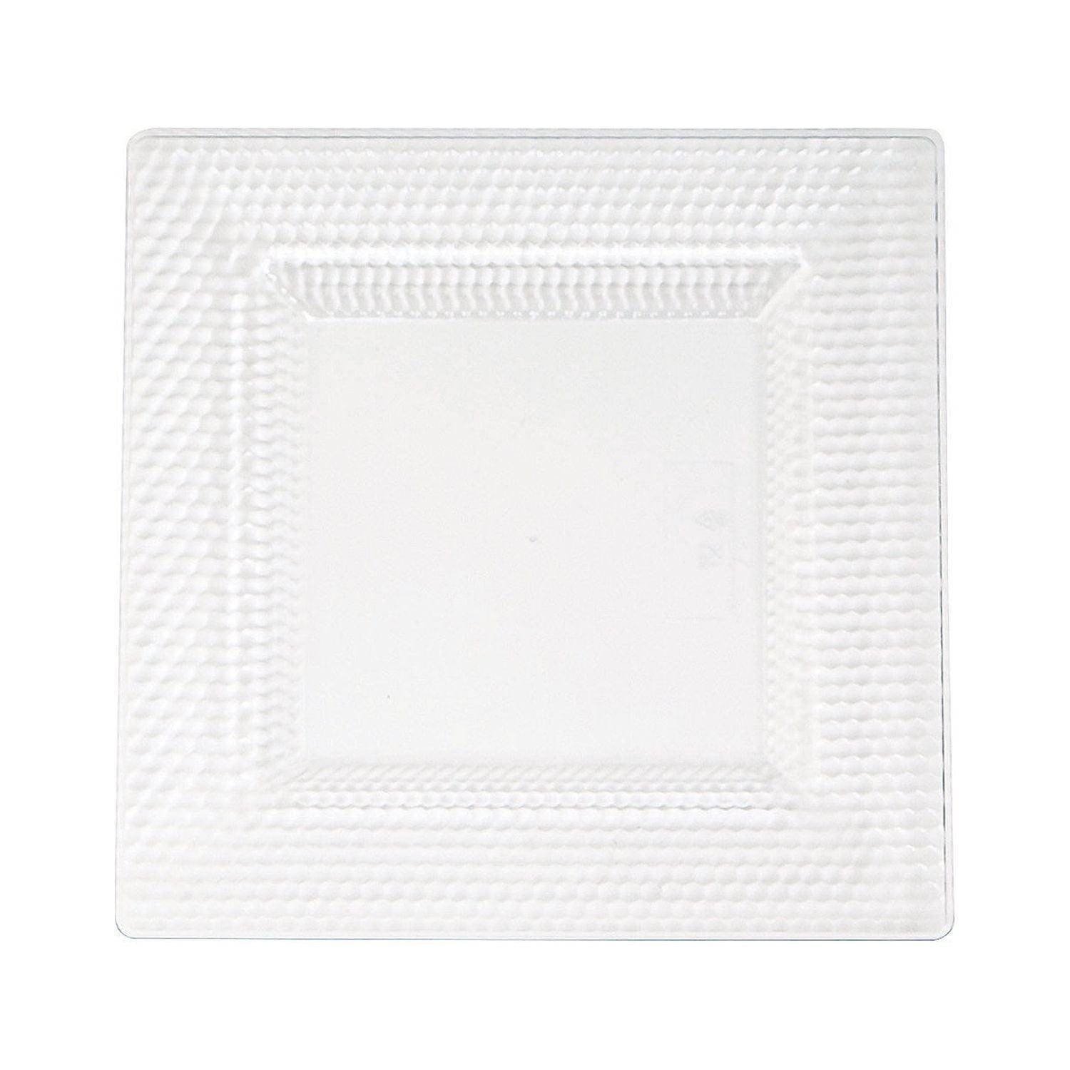 Clear Plastic 8" Square Party Plates, Pack of 10