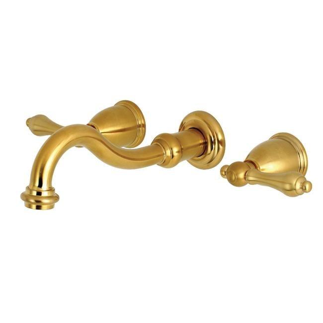 Kingston Brass Vintage Two-Handle 3-Hole Wall Mount Bathroom Faucet