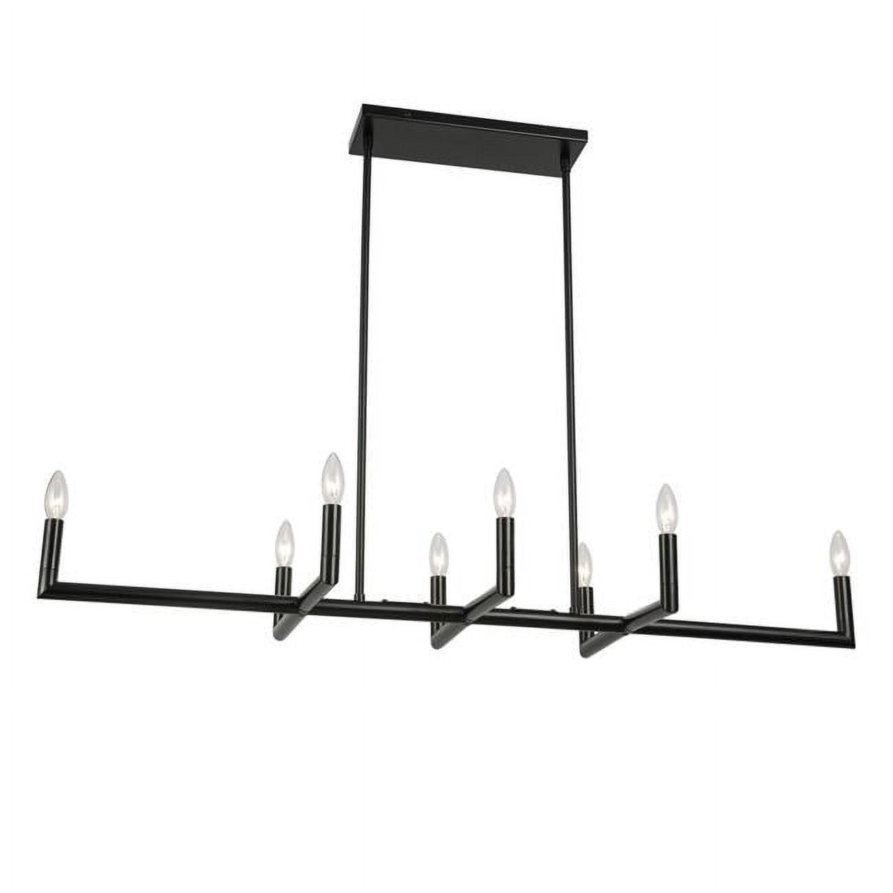 Dainolite  Nora 8 Light Contemporary Matte Black Luxury Lantern Chandelier