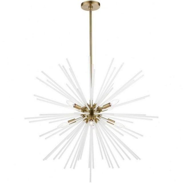 Livex Lighting Uptown 8 - Light Chandelier in  Antique Brass