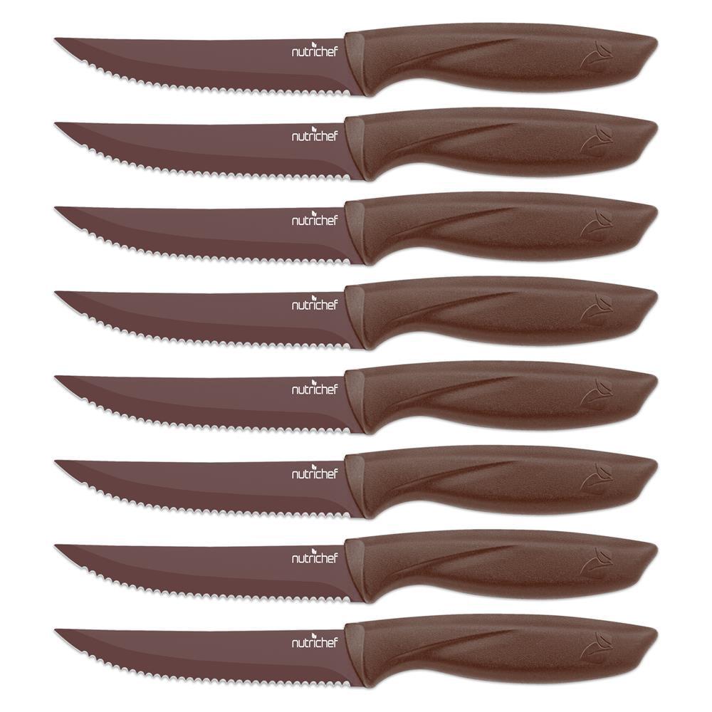 NutriChef NutriChef 8 Piece Stainless Steel Steak Knife Set