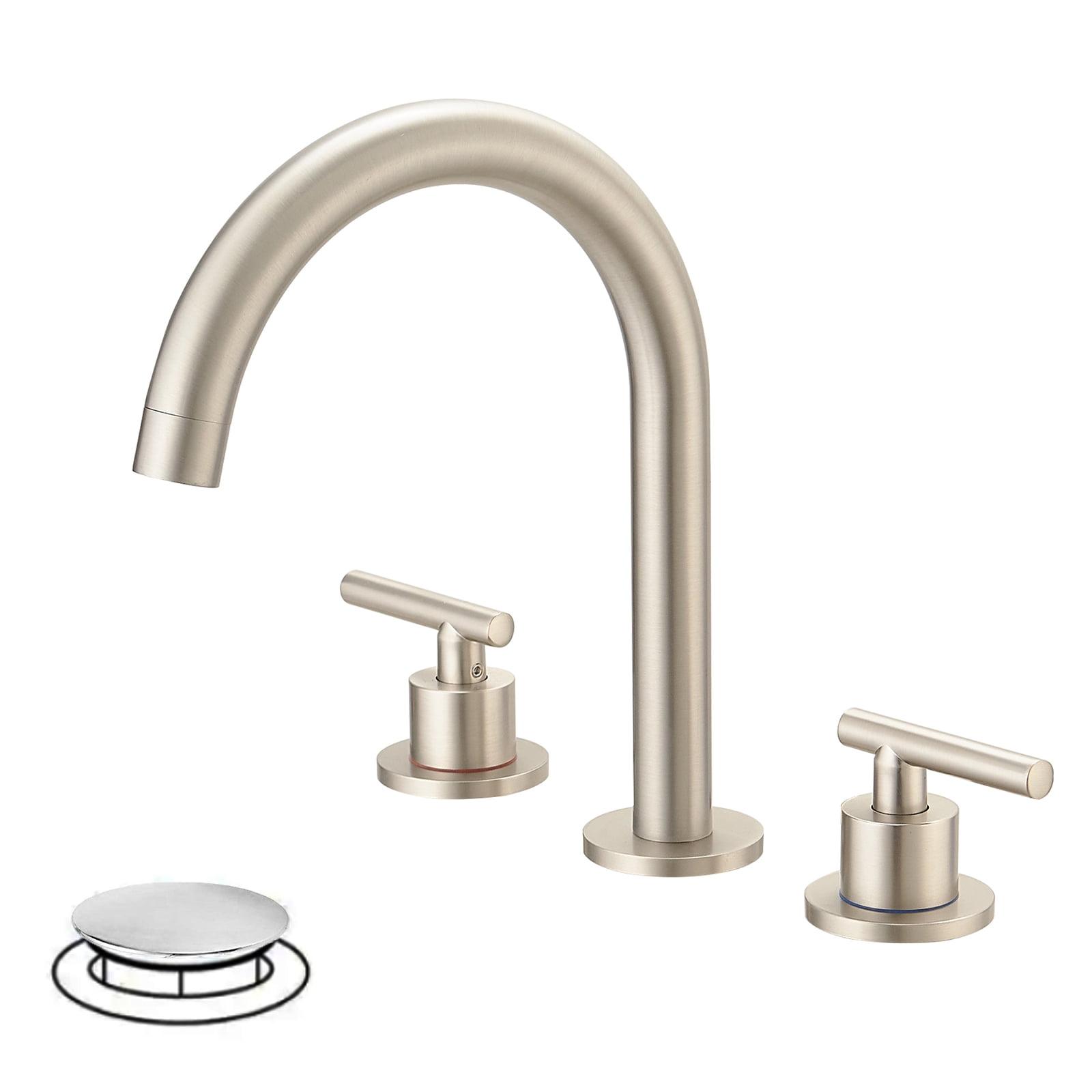 Widespread 2-handle Bathroom Faucet with Drain Assembly