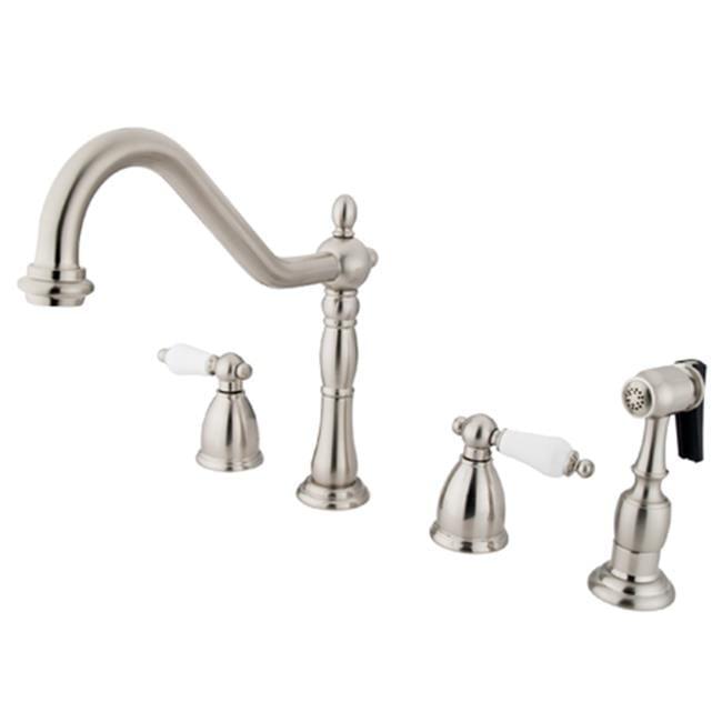 Kingston Brass Heritage Double-Handle Widespread Kitchen Faucet