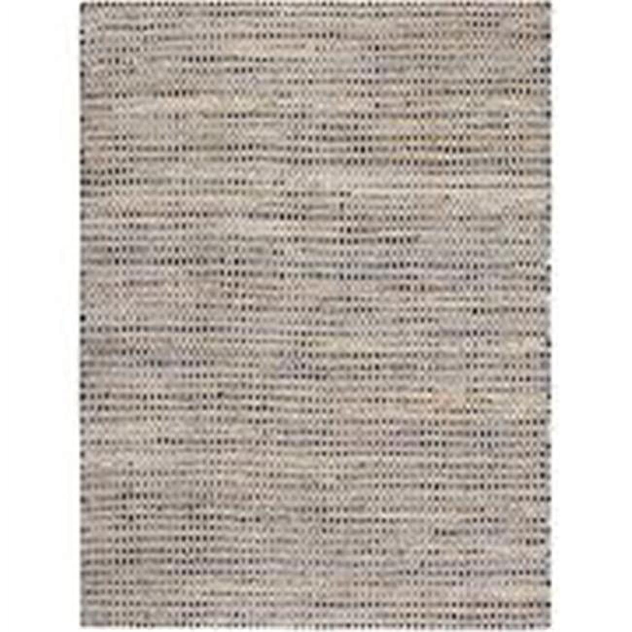 Handmade Blue Wool and Cotton 8' x 10' Rectangular Rug