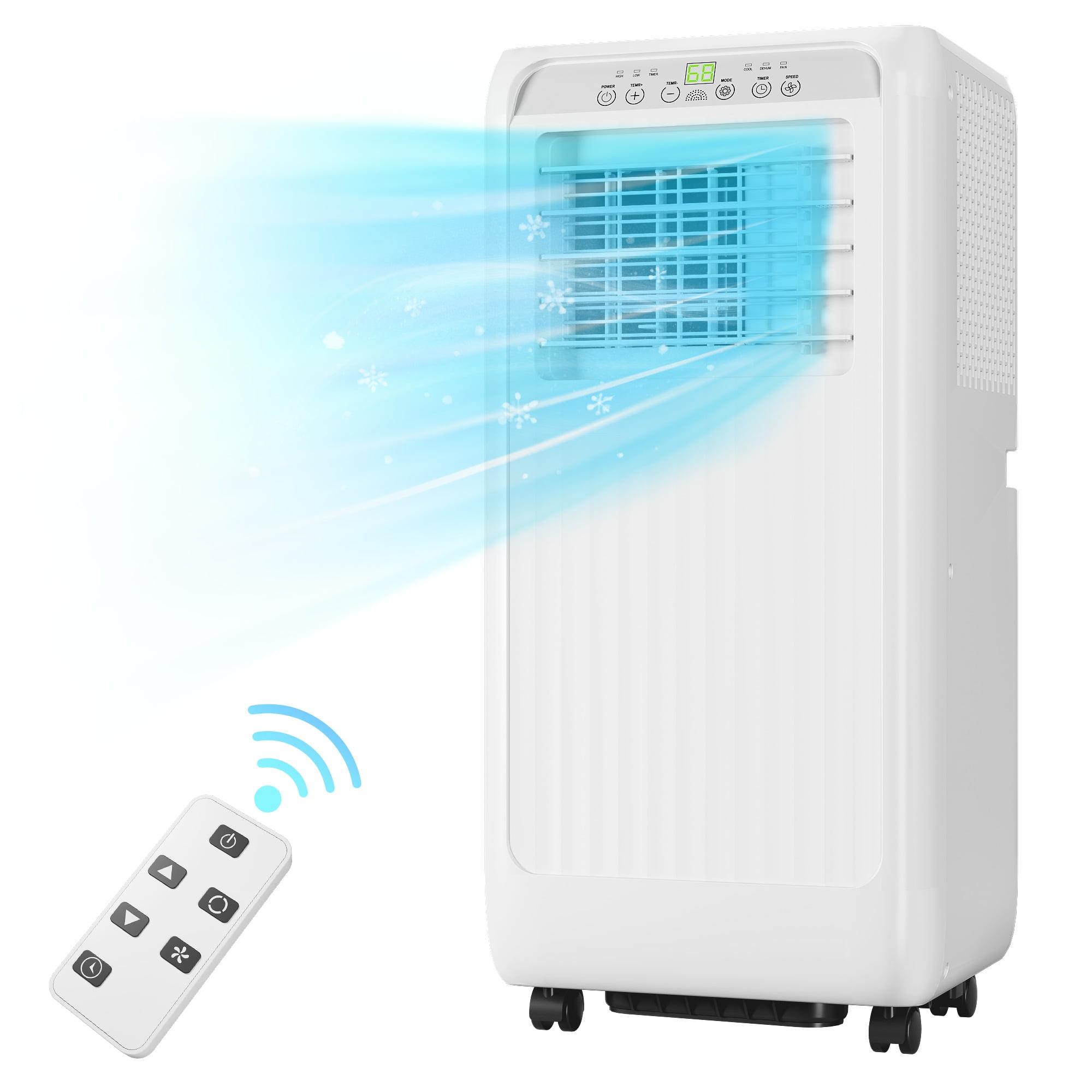 8000 BTU White Portable Air Conditioner with Remote and Sleep Mode