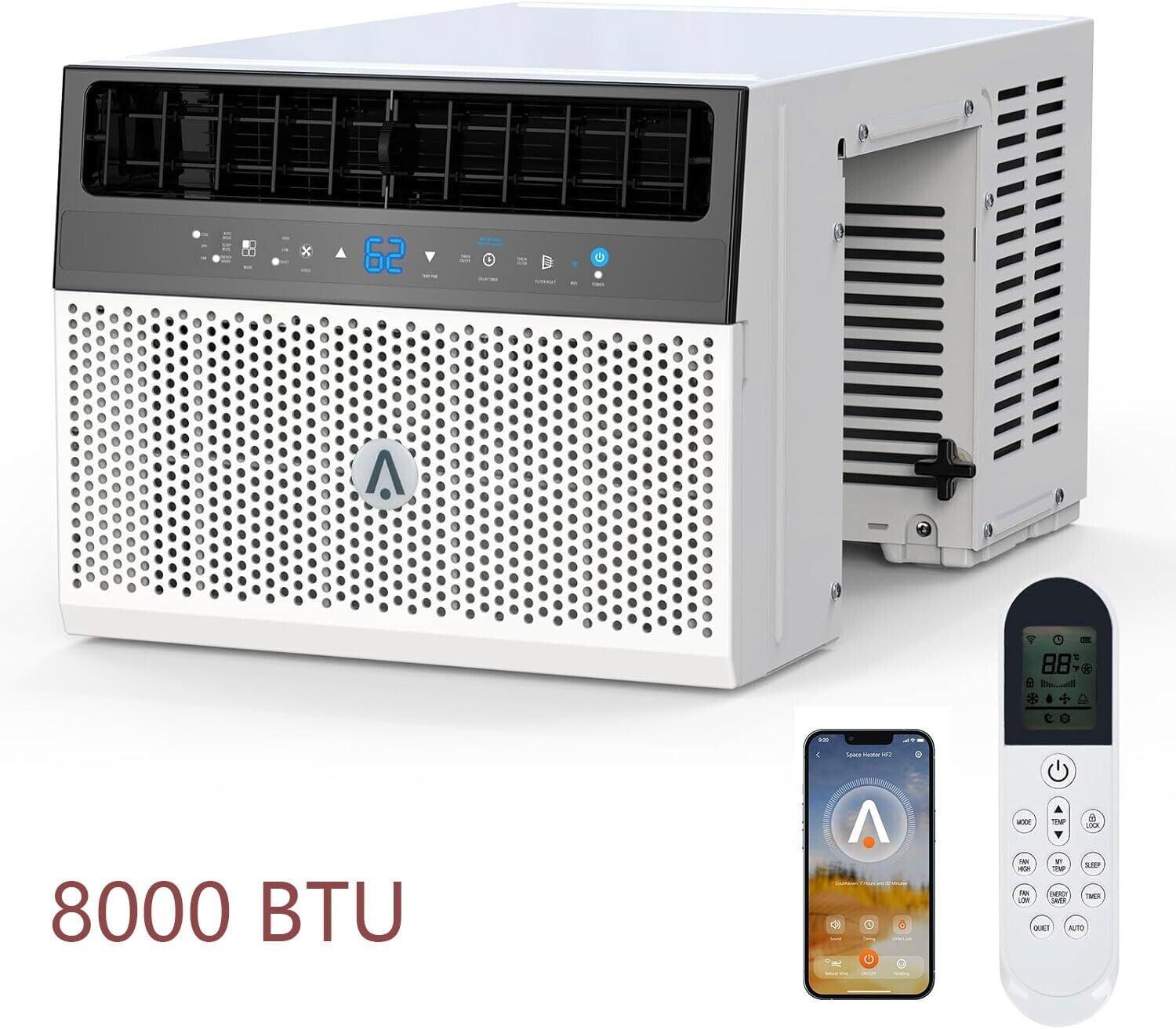 8000 BTU Window Air Conditioner Over the Sill AC Up to 370 Sq.Ft With Remote & App Control