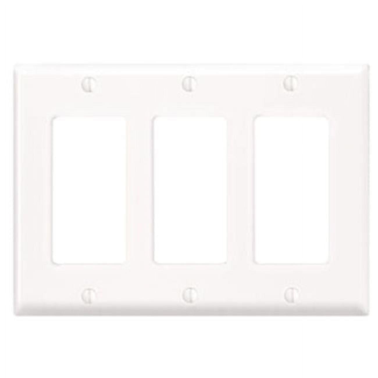 White 3-Gang Thermoset Mounting Plate