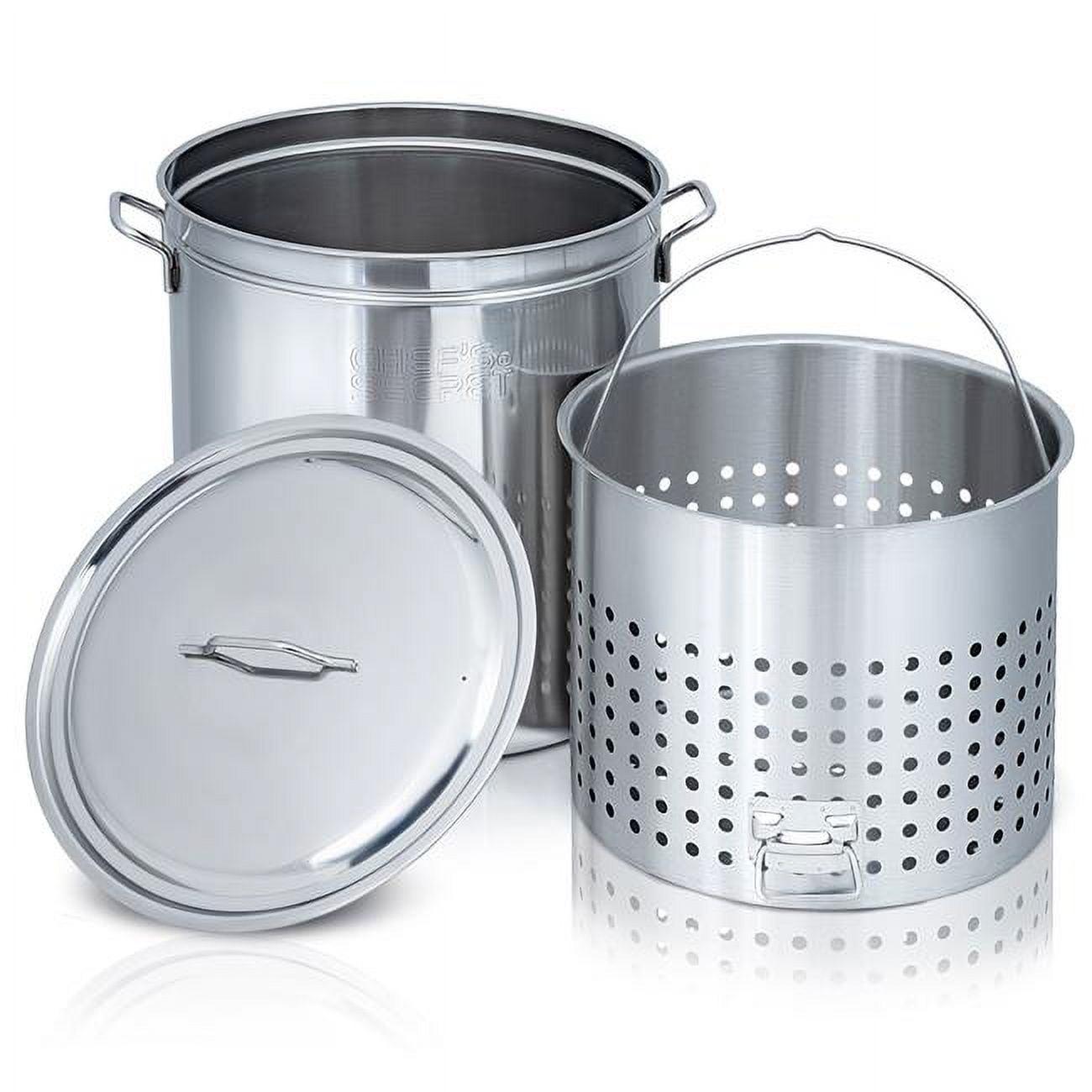 82 qt. Chefs Secret Stainless Steel Stockpot with Basket